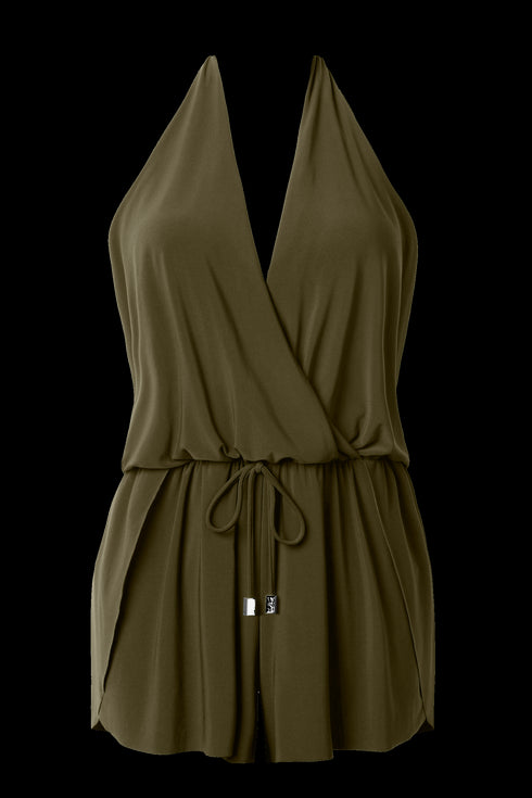 MagicSuit Solids Bianca One Piece Romper Swimsuit